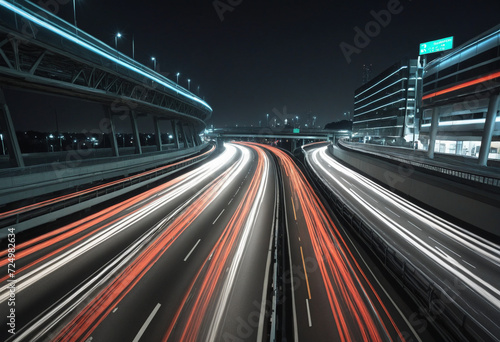 Motion Blur and Light Trails for Transportation and Logistics.