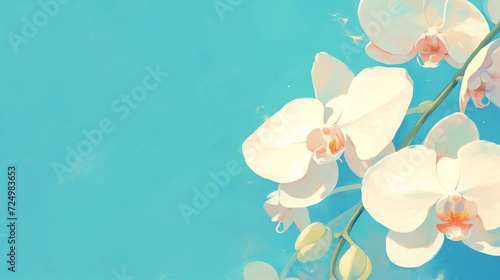 Orchid background. Generative AI