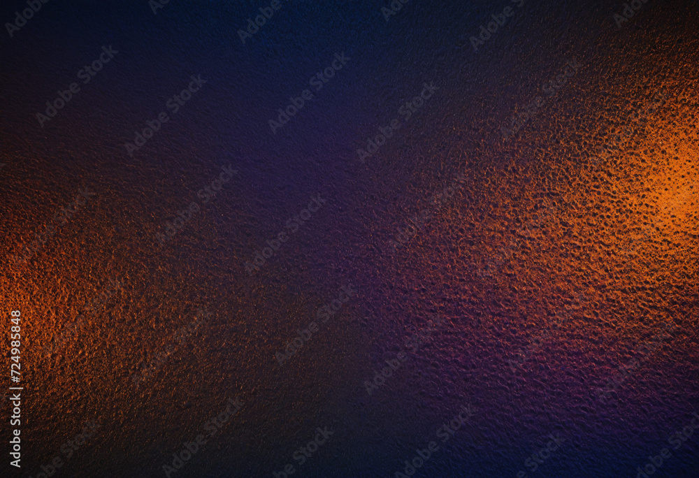 Tangerine Navy Obscure, Gritty Texture Color Fading Rough Abstract Glow, Blank Space Template