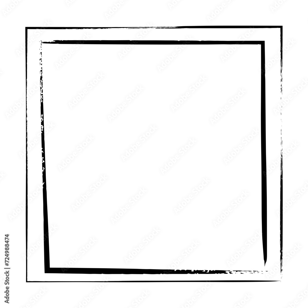 Frame border, square grunge shape icon, vertical rectangle decorative doodle element for design in vector illustration Frame border, square grunge shape icon, vertical rectangle decorative doodle element for design in vector illustration