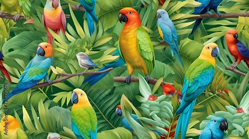 Parrot Wallpaper, Colorfull Parrot Desktop Design, ai generative