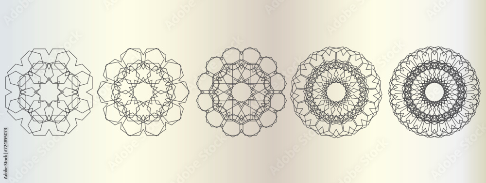 Free vector beautiful floral mandala design, creative ornamental decorative elements template