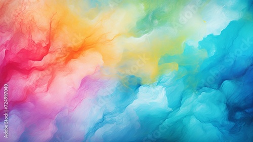 Vibrant and colorful watercolor paint background texture with bright and vivid hues photo