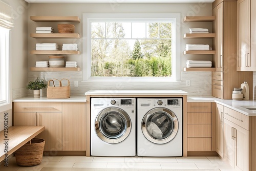 Modern Laundry Room with Sleek Appliances