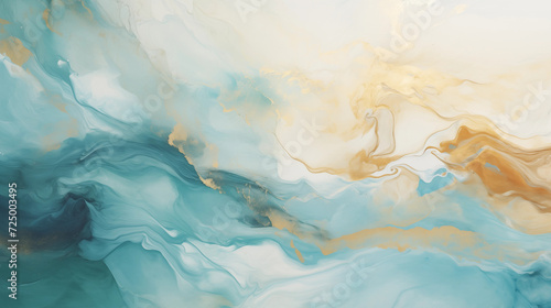 Abstract ocean and swirls of marble background