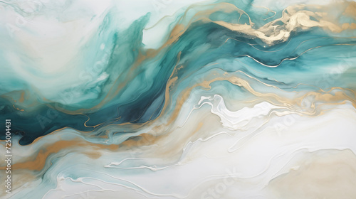 Abstract ocean and swirls of marble background