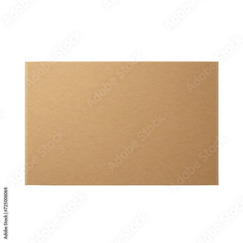 A medium-sized light brown cardboard box on a  transparent background © ANILCHANDRO