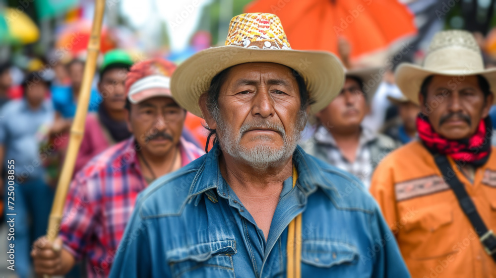 Agricultural workers in the city recently gathered in protest against tax increases
