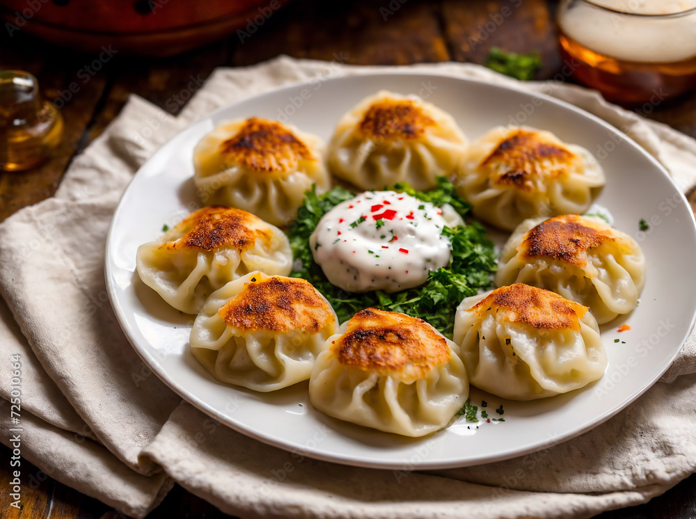 Traditional Polish dumplings - pierogi, polish food Traditional Polish dumplings - pierogi, polish food