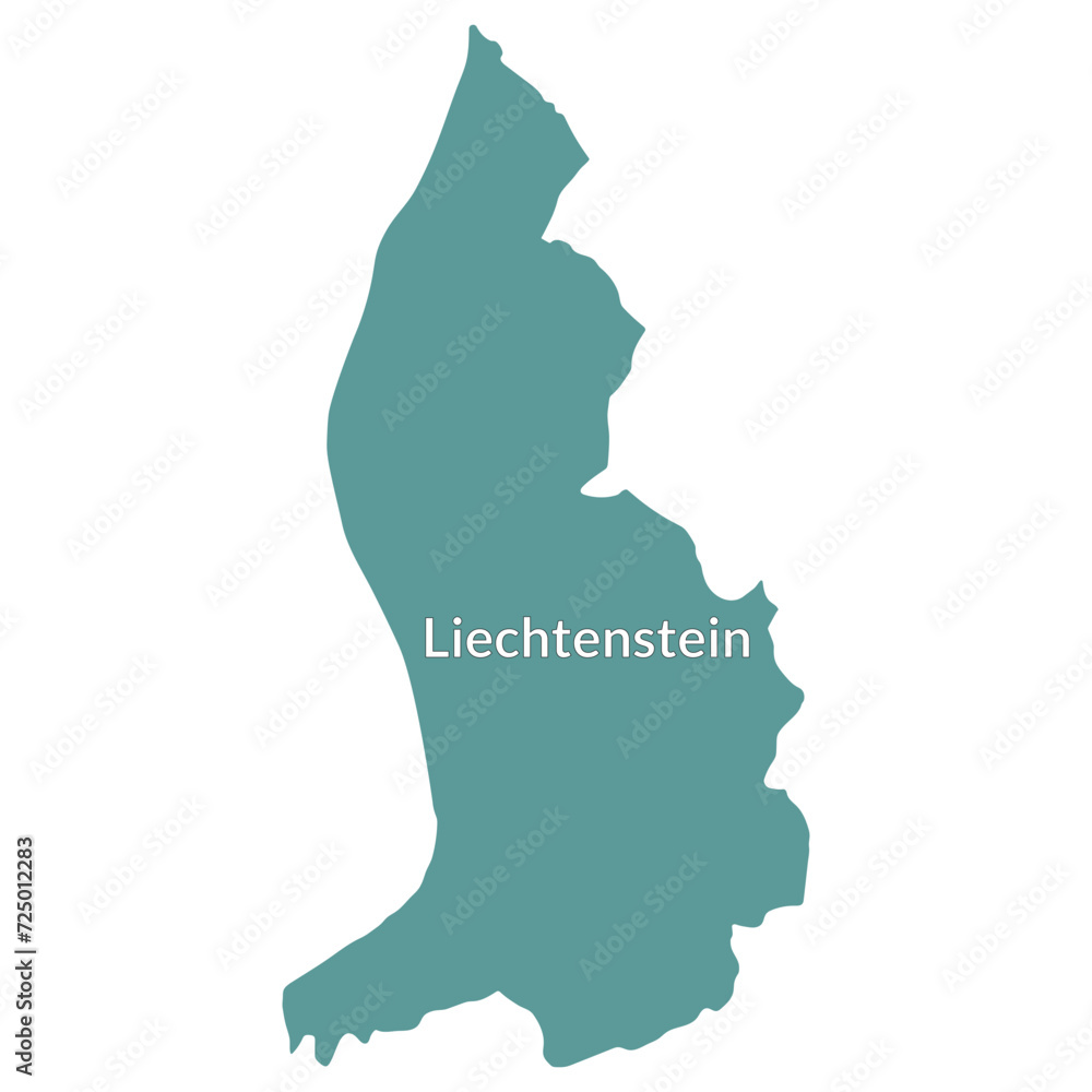 Liechtenstein map in color Liechtenstein map in color