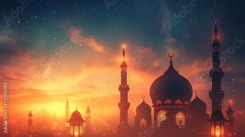Beautiful background for Ramadan party advertising
