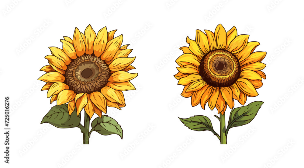 Obraz premium sunflower isolated on white background