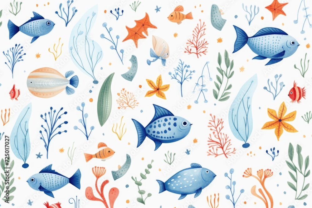 Children's pattern from a nautical theme