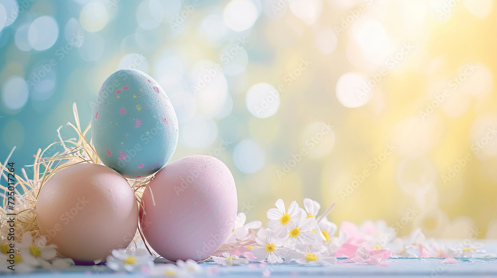 Greeting card template for Easter with space for your message Greeting card template for Easter with space for your message