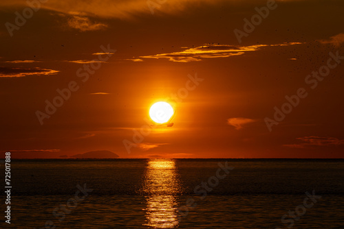 sunset over the sea