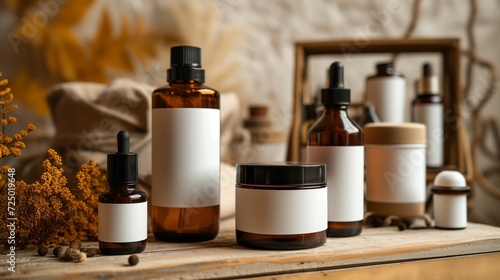 Variety of hair treatment products, including shampoos, conditioners, serums, and masks, arranged neatly against a clean background, representing hair care and beauty cosmetics.