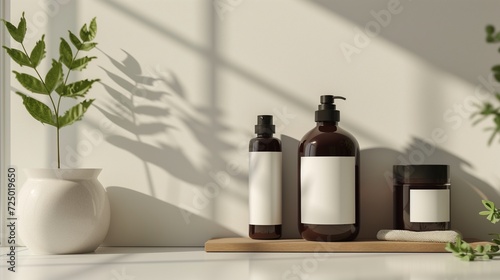 Variety of hair treatment products, including shampoos, conditioners, serums, and masks, arranged neatly against a clean background, representing hair care and beauty cosmetics.