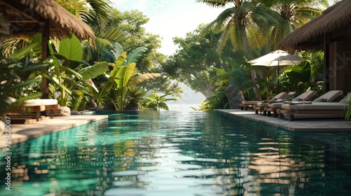 Tropical resort pool © ArtBox