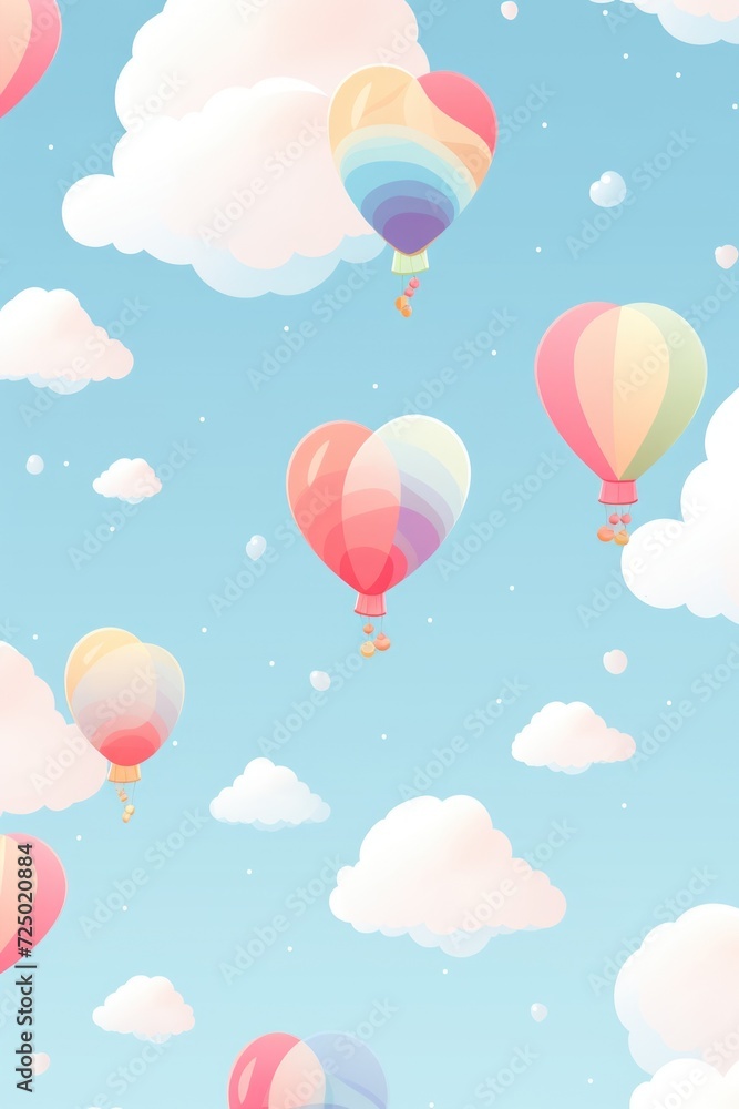 Hot air balloon in the sky