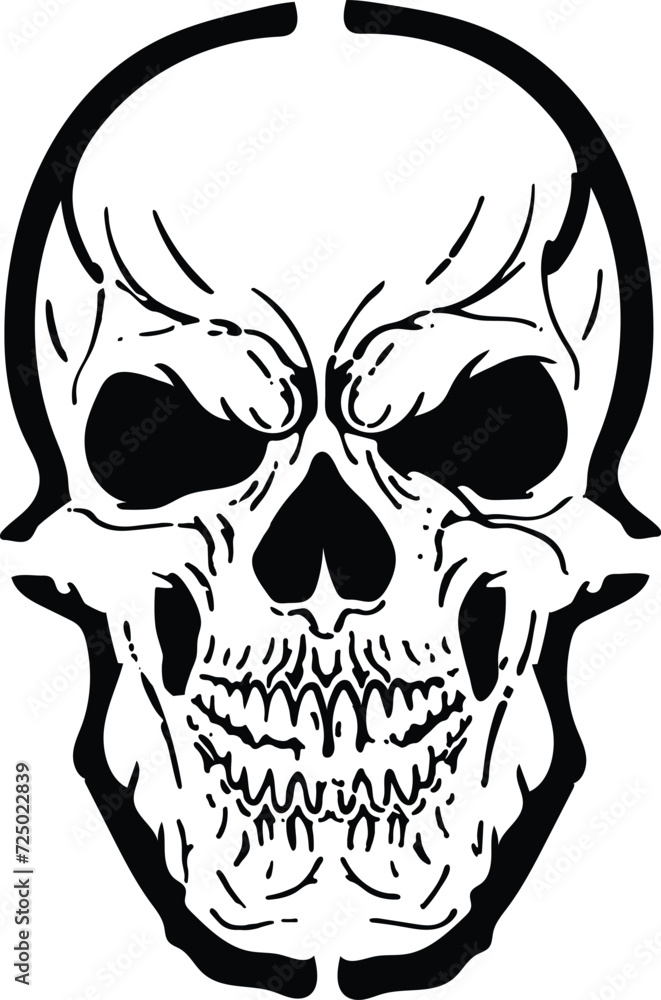 Human Face Skeleton metalic shape Human Face Skeleton metalic shape