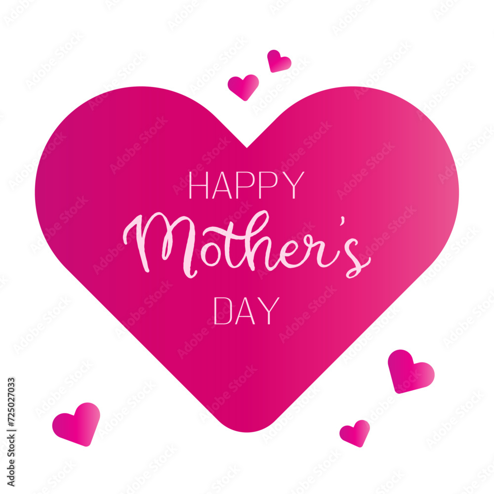 Mother day lettering. Heart Vector Illustration Mother day lettering. Heart Vector Illustration