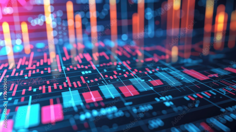 Close-up view of a vibrant computer screen displaying complex financial data with charts and graphs, symbolizing advanced trading and analytics. Close-up view of a vibrant computer screen displaying complex financial data with charts and graphs, symbolizing advanced trading and analytics.