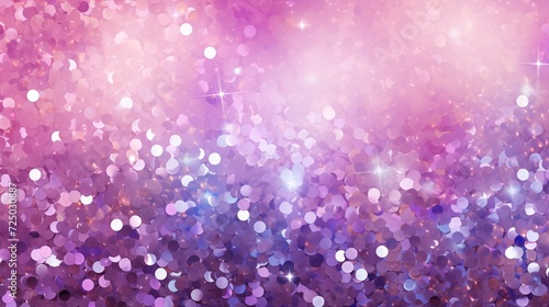Abstract background with bokeh defocused lights and shyny glitter. AI generative. 