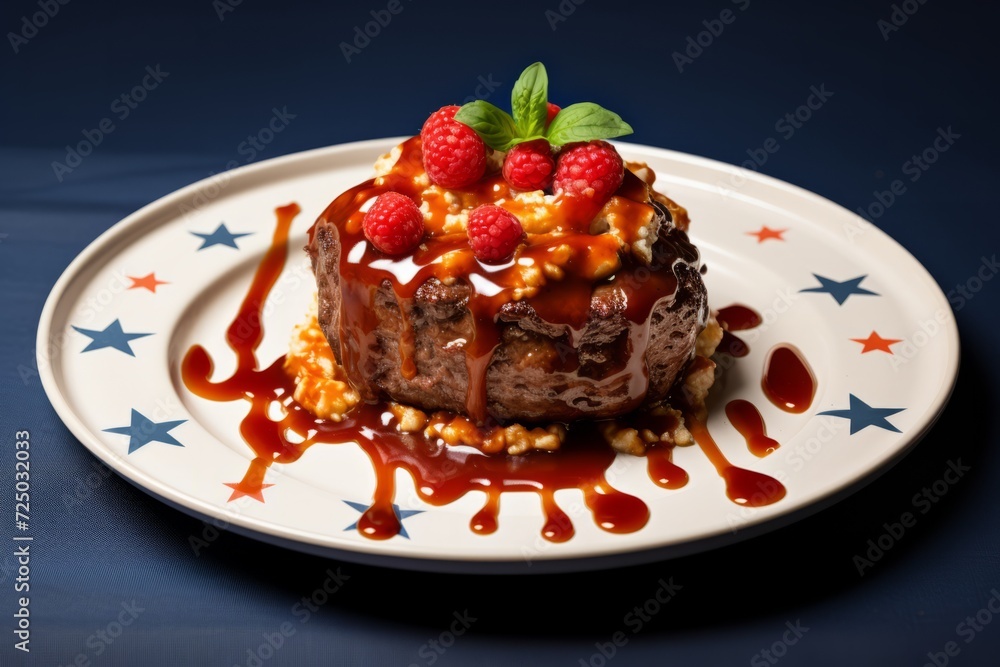 Slice of Cake With Raspberries Slice of Cake With Raspberries