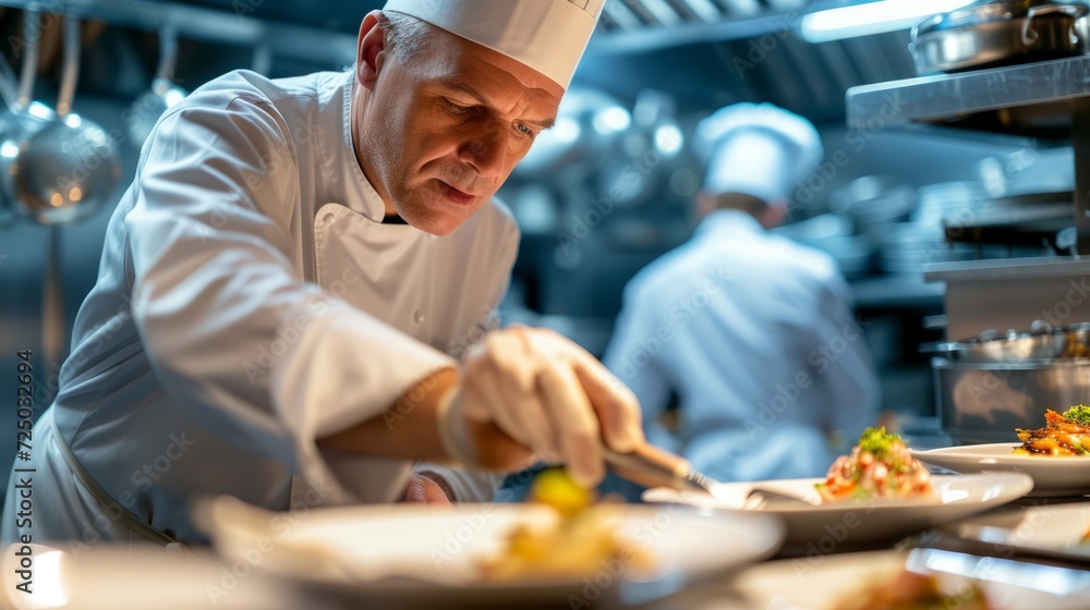 Executive chef in a fine dining restaurant, curating exquisite menus Executive chef in a fine dining restaurant, curating exquisite menus