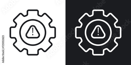 System error icon designed in a line style on white background. photo