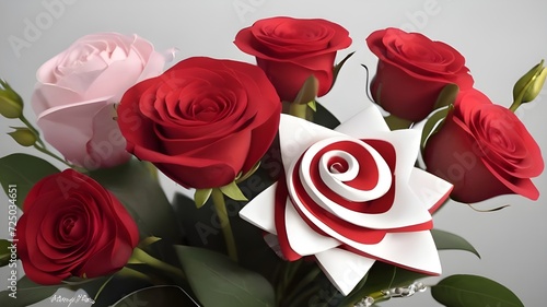 bouquet of red roses Valentine's Day DESIGH 