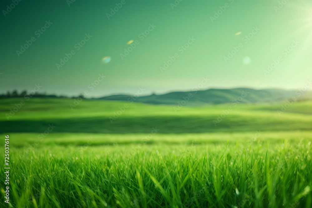 Green grass and sunlight banner background Green grass and sunlight banner background