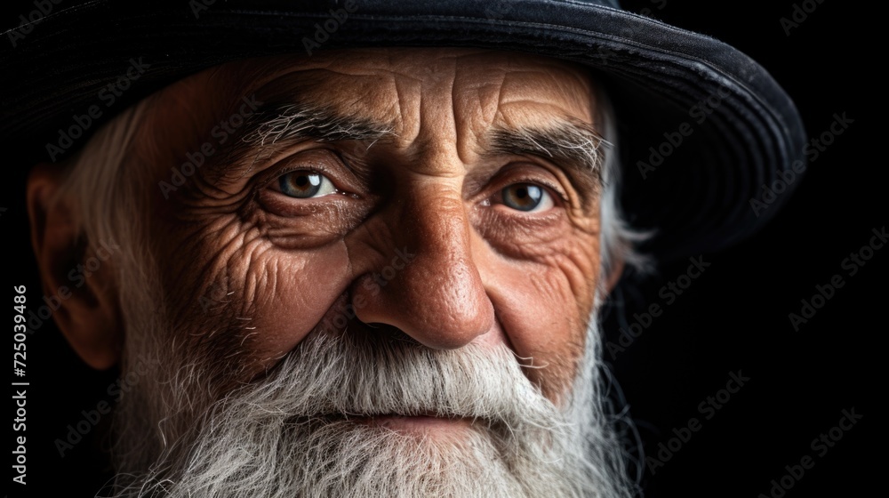 A close up image of a person wearing a hat. This versatile image can be used in various contexts A close up image of a person wearing a hat. This versatile image can be used in various contexts