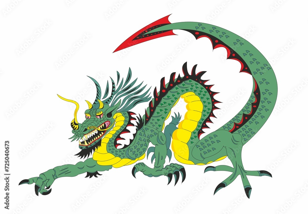Fototapeta premium Chinese dragons are treasure keepers
