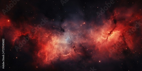 A captivating image of a red and blue nebula with stars in the background. Perfect for space enthusiasts and science-related projects