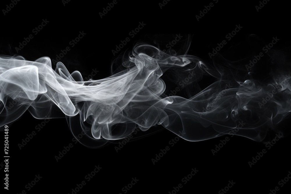 A captivating image of smoke billowing out of a black background. Perfect for adding a mysterious and dramatic touch to any project A captivating image of smoke billowing out of a black background. Perfect for adding a mysterious and dramatic touch to any project