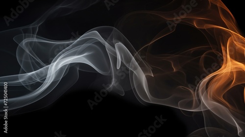 Smoke captured in a close-up shot against a black background. Perfect for adding a mysterious or atmospheric touch to various projects