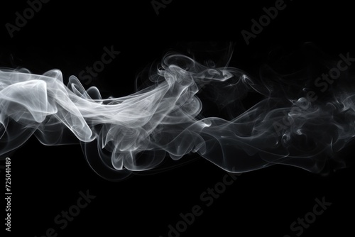 A captivating image of smoke billowing out of a black background. Perfect for adding a mysterious and dramatic touch to any project