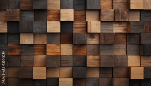 the wooden block wall design