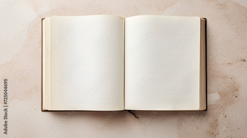 Open book with blank pages. Mockup. Open book with blank pages. Mockup.