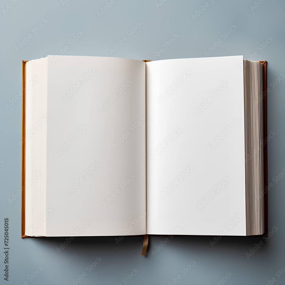 Open book with blank pages. Mockup. Open book with blank pages. Mockup.