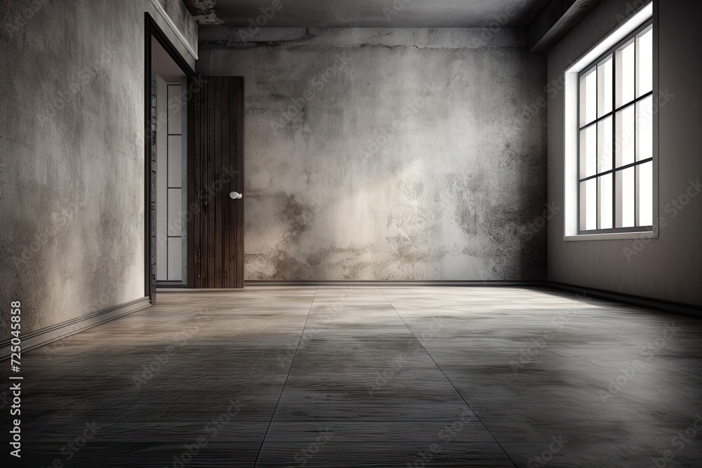 a room with a grungy wall and a dark floor a room with a grungy wall and a dark floor