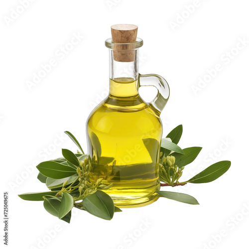fresh raw organic tolu balsam oil in glass bowl png isolated on white background with clipping path. natural organic dripping serum herbal medicine rich of vitamins concept. selective focus photo