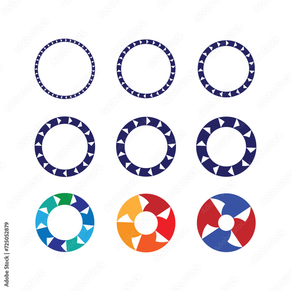 set of symbols   ,  circle logo design 