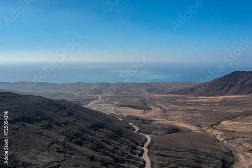 aerial view on the coast of fuerteventura island