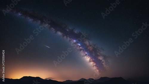 sky with stars and clouds A night sky with stars and milky way galaxy in space. The image shows a dark and starry background, 