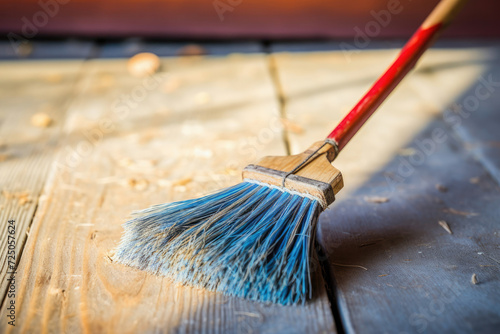 Wallpaper Mural Floor housework closeup house dirty wood sweep brush broom background tool work Torontodigital.ca