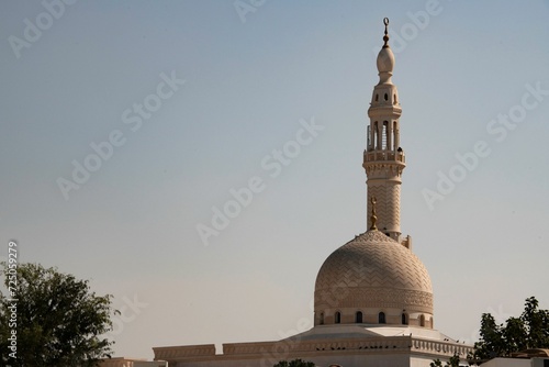 Mosque at Jumeirah road at the Dubai beach district photo