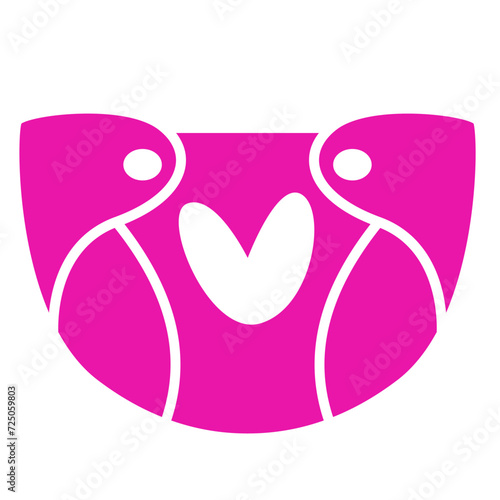 Flat baby pampers icon