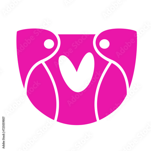 Flat baby pampers icon